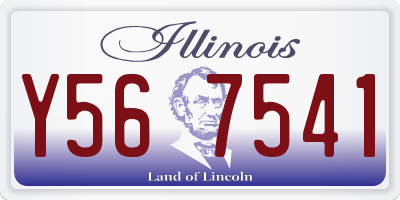 IL license plate Y567541