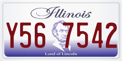 IL license plate Y567542