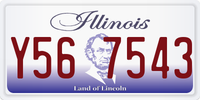 IL license plate Y567543