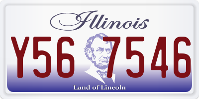 IL license plate Y567546