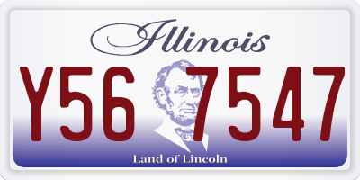IL license plate Y567547