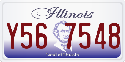 IL license plate Y567548