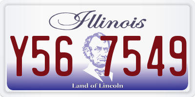 IL license plate Y567549