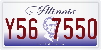 IL license plate Y567550