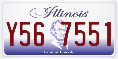 IL license plate Y567551