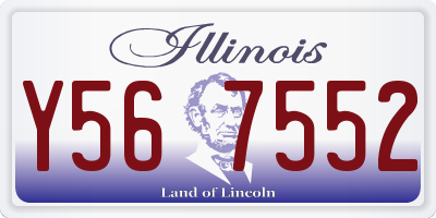 IL license plate Y567552