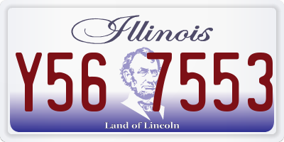IL license plate Y567553