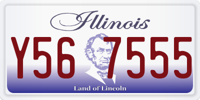 IL license plate Y567555