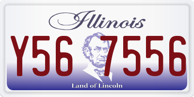 IL license plate Y567556