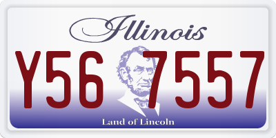 IL license plate Y567557