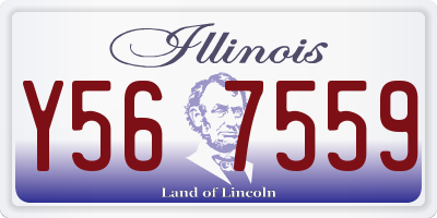 IL license plate Y567559