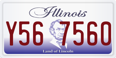IL license plate Y567560