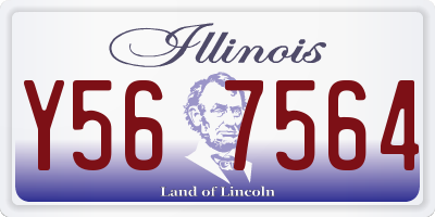 IL license plate Y567564