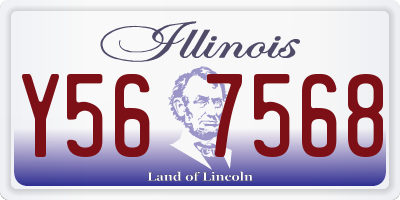 IL license plate Y567568