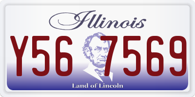 IL license plate Y567569