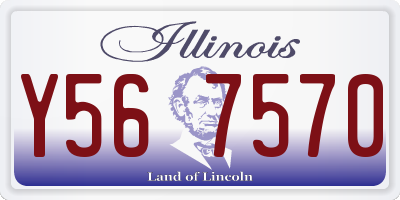 IL license plate Y567570