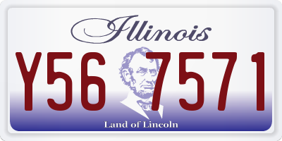 IL license plate Y567571
