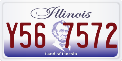 IL license plate Y567572