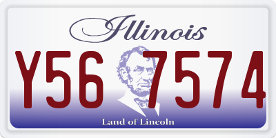 IL license plate Y567574