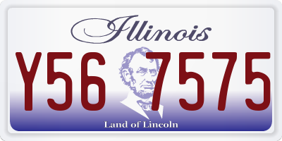 IL license plate Y567575