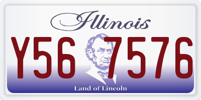 IL license plate Y567576