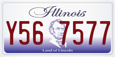 IL license plate Y567577