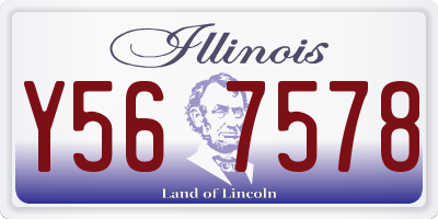 IL license plate Y567578