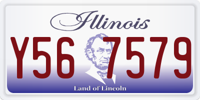 IL license plate Y567579