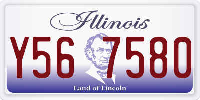 IL license plate Y567580