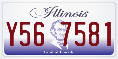 IL license plate Y567581