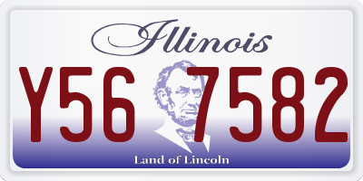 IL license plate Y567582