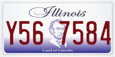 IL license plate Y567584