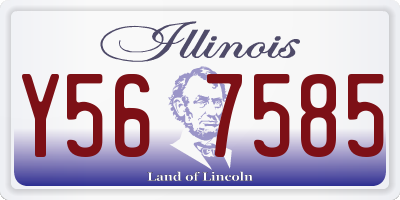 IL license plate Y567585