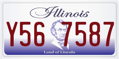 IL license plate Y567587