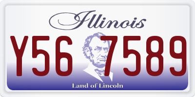 IL license plate Y567589