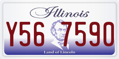 IL license plate Y567590