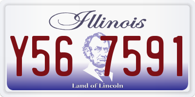 IL license plate Y567591