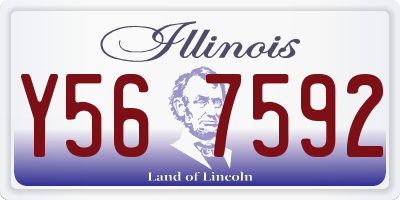 IL license plate Y567592
