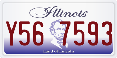 IL license plate Y567593