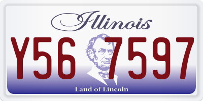 IL license plate Y567597