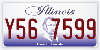 IL license plate Y567599