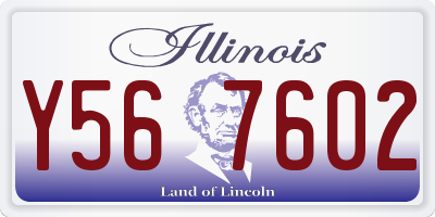 IL license plate Y567602
