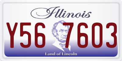 IL license plate Y567603