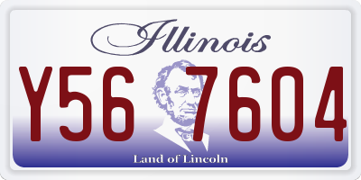 IL license plate Y567604