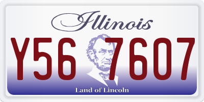 IL license plate Y567607