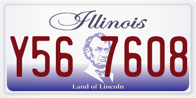 IL license plate Y567608