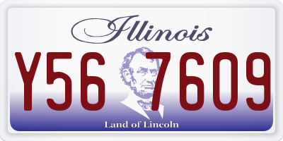 IL license plate Y567609