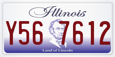 IL license plate Y567612