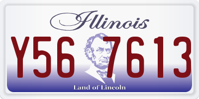 IL license plate Y567613