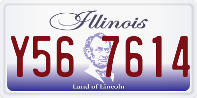 IL license plate Y567614